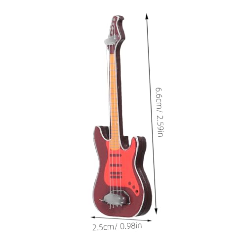 Gogogmee 3Stücke Miniatur Gitarre Glatte Oberfläche Umweltfreundliches Material für Mini Möbel Dekoration für Kreative Spielmöglichkeiten von Gogogmee