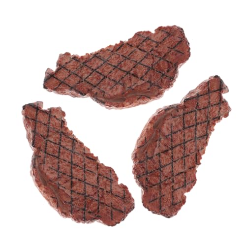 Gogogmee 3Stücke Realistisches Fake Steak Modell Künstliche Fleischdekoration für Restaurant und Simulationssteak für Vielseitige Tischdekoration Gogogmee 3Stücke Realistisches Fake Steak Modell Künstliche Fleischdekoration für Restaurant und Simulationssteak für Vielseitige Tischdekoration von Gogogmee