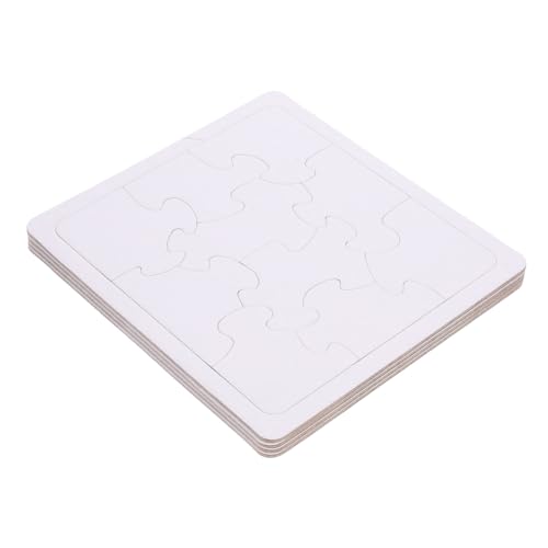 Gogogmee 4 Blätter Blanko Puzzle aus Stabilem Papier Multifunktional zum Bemalen Zeichnen und Puzzeln Kreatives DIY Bastelset für Konzentration und Problemlösung von Gogogmee