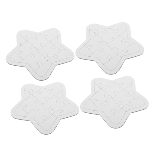 Gogogmee 4 Blätter Blanko Puzzles Sterne DIY Bastelspielzeug für Bemalen Fördert Kreativität Feinmotorik und Farberkennung Leicht und Tragbar für Schule Zuhause und Reisen Gogogmee 4 Blätter Blanko Puzzles Sterne DIY Bastelspielzeug für Bemalen Fördert Kreativität Feinmotorik und Farberkennung Leicht und Tragbar für Schule Zuhause und Reisen von Gogogmee