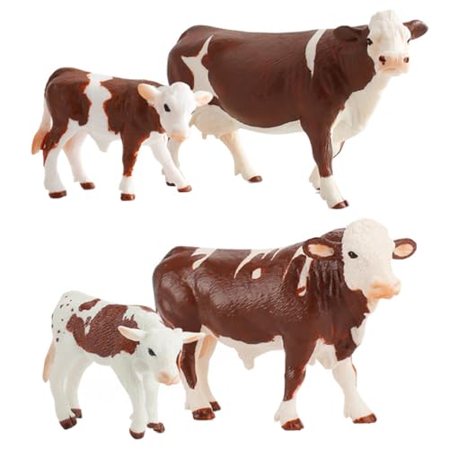 Gogogmee 4 STÜCKE Teiliges Realistische Kuh Figuren aus Kindersicherem Material Pädagogisches Bauernhoftier der Tiererkennung für Jungen und Mädchen Gogogmee 4 STÜCKE Teiliges Realistische Kuh Figuren aus Kindersicherem Material Pädagogisches Bauernhoftier der Tiererkennung für Jungen und Mädchen von Gogogmee