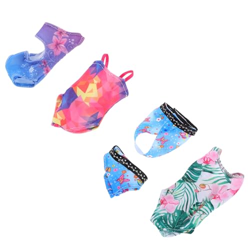 Gogogmee 4 Sätze Mini Schwimmsuit für Puppen Stilvolle Badeanzüge und Accessoires Sommerstrandbekleidung Austauschbare Outfits für Kreatives Gogogmee 4 Sätze Mini Schwimmsuit für Puppen Stilvolle Badeanzüge und Accessoires Sommerstrandbekleidung Austauschbare Outfits für Kreatives von Gogogmee