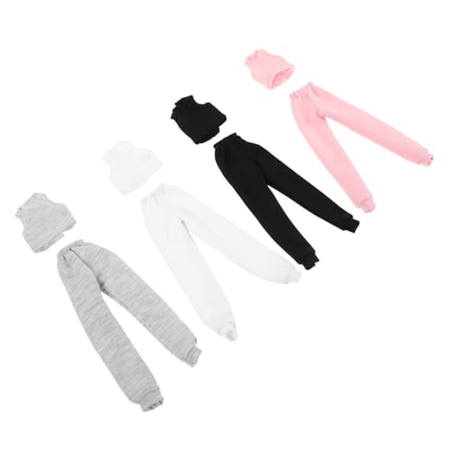 Gogogmee 4 Sätze Puppenkleidung Sommeroutfit für Puppen Sportweste und Hose Vielseitiges Ankleideset für Kreatives Rollenspiel und Alltagsspiele von Gogogmee