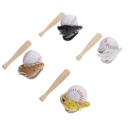Gogogmee 4 Sätze Teiliges Baseball Kit Schlüsselanhänger Set Dekoratives DIY Baseball Modell Langlebig Farbbeständig für Sport und Baseballfans von Gogogmee