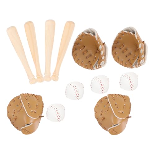 Gogogmee 4 Sets Mini Baseball -Set Spielzeug Für Kinder Miniatur Baseball Kit DIY Dolls House Decoration Mini House Sports Set Dollhouse Sports Accessoires von Gogogmee