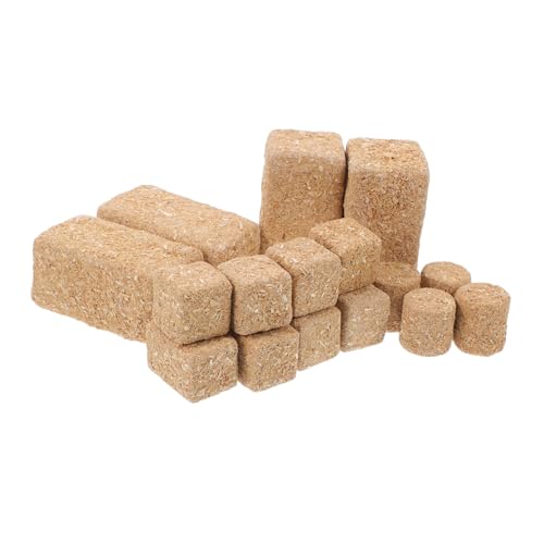 Gogogmee 4 Sets Mini-heuballen Zur Dekoration: Holzmaterial, Kleiner Heuhaufen – Kunstheuballen, Puppenhaus-gartenzubehör – Realistisches Miniaturmaterial von Gogogmee