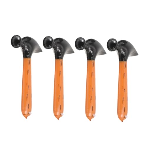 Gogogmee 4 Stück Aufblasbare PVC Hammerspielzeuge mit Holzmaserung Verstellbar Fördert Motorik und Hand Auge koordination als Badespielzeug für Poolpartys von Gogogmee