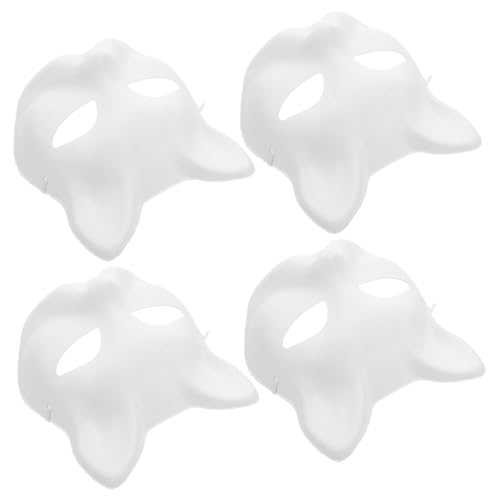 Gogogmee 4 Stück DIY Katzenmasken aus Papier Leichte Komfortable Blanko Masken zum Bemalen für Gruselige Party für Erwachsene Gogogmee 4 Stück DIY Katzenmasken aus Papier Leichte Komfortable Blanko Masken zum Bemalen für Gruselige Party für Erwachsene von Gogogmee