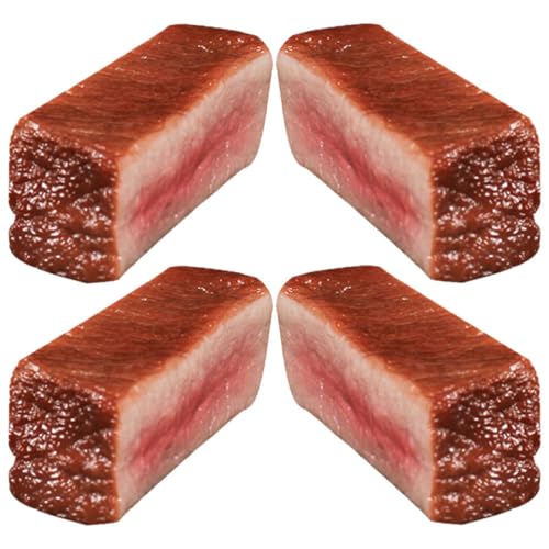 Gogogmee 4 Stück Künstliches Steak Modell Lebensechtes Rindfleisch für Restaurant Dekoration Fotografie und Lebensmittelpräsentation Realistische Nachbildung für Küchen und Tischdekoration Gogogmee 4 Stück Künstliches Steak Modell Lebensechtes Rindfleisch für Restaurant Dekoration Fotografie und Lebensmittelpräsentation Realistische Nachbildung für Küchen und Tischdekoration von Gogogmee
