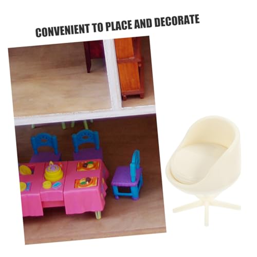 Gogogmee 4 Stück Maßstab Abs Stabiles Modell Büro Stuhl Puppenmöbel Dekorativer Miniaturstuhl für Architektur und Puppenhaus von Gogogmee