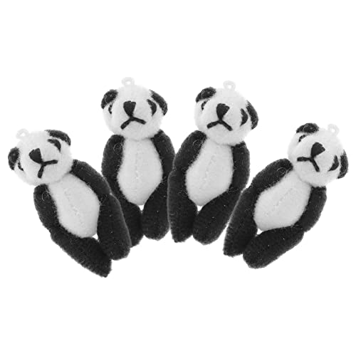 Gogogmee 4 Stück Mini Panda Plüschtiere Niedliche Panda Anhänger für Schlüsselanhänger oder von Gogogmee