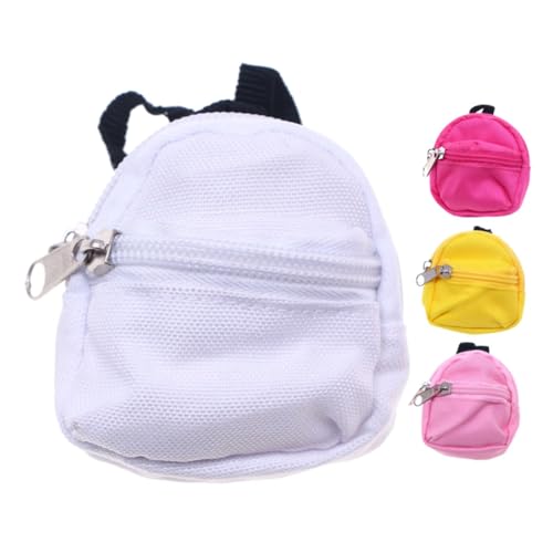 Gogogmee 4 Stück Miniatur Schulranzen Teiliges Realistische Mini Rucksack Modelle aus Robustem Material Vielseitig für Puppenhaus Dekoration Fotorequisiten und Mikrolandschaften Detailreich von Gogogmee