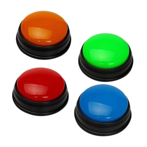 Gogogmee 4 Stück Multifunktionale Licht und Sound Buzzer für Quizspiele Reaktionsspiel Lernspielzeug für Klassenzimmer Familien Spielabende mit Bunten Blitzlichtern von Gogogmee