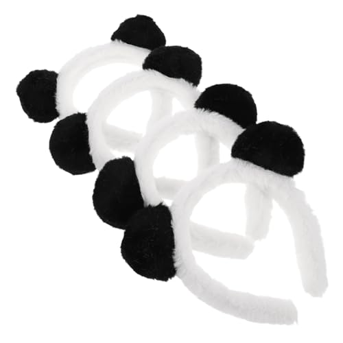 Gogogmee 4 Stück Panda Ohren Haarreif Cosplay Kopfband für Kostümpartys Festival Tierohren Stirnband Leicht und Bequem Wiederverwendbar für Karneval Verkleidung von Gogogmee