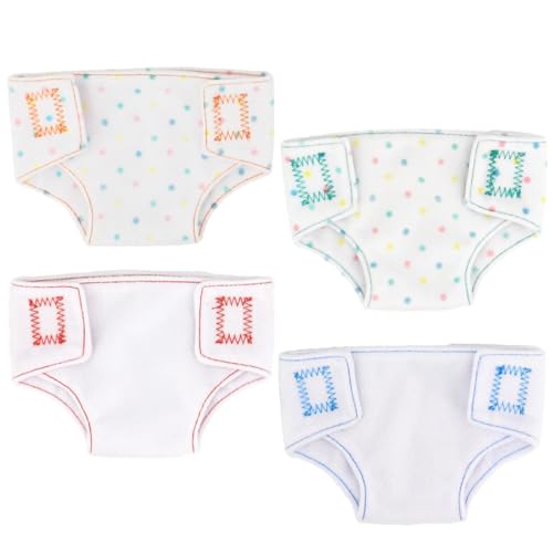 Gogogmee 4 Stück Puppenunterwäsche Wiederverwendbare Unterhosen für Puppen Pretend Play Zubehör für Puppen Praktische Miniatur Puppenkleidung Grün Rot Orange Blau Gogogmee 4 Stück Puppenunterwäsche Wiederverwendbare Unterhosen für Puppen Pretend Play Zubehör für Puppen Praktische Miniatur Puppenkleidung Grün Rot Orange Blau von Gogogmee