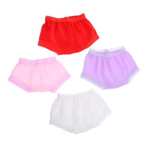 Gogogmee 4 Stück Puppenunterwäsche für Puppen Weiche Baumwollunterhosen in Weiß Rot Leichte Strapazierfähige Puppenkleidung für Rollenspiele und Puppenzubehör Gogogmee 4 Stück Puppenunterwäsche für Puppen Weiche Baumwollunterhosen in Weiß Rot Leichte Strapazierfähige Puppenkleidung für Rollenspiele und Puppenzubehör von Gogogmee