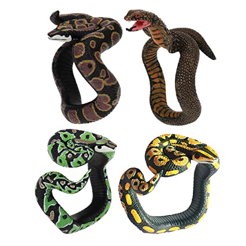 Gogogmee 4 Stück Realistisches Schlangenarmband Teiliges aus Kunststoff Reptilien Simulation für Halloween Party Kostüm Dekoration und Streichspielzeug von Gogogmee