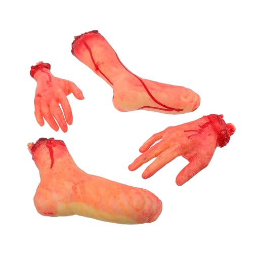 Gogogmee 4 Stück Simulation gefälschte Hände Halloween- gruselige Hände Halloween-Dekor im Innenbereich Streich Teile Szene blutige Hand blutige Vinyl Gogogmee 4 Stück Simulation gefälschte Hände Halloween- gruselige Hände Halloween-Dekor im Innenbereich Streich Teile Szene blutige Hand blutige Vinyl von Gogogmee