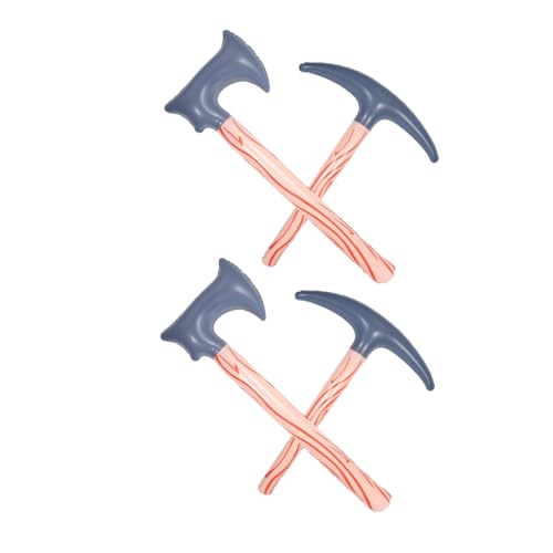 Gogogmee 4 Stück Teiliges Aufblasbares Wildmann-axt- Realistische Leicht und Sicher für Schulpartys Cosplay und Halloween-Dekorationen von Gogogmee