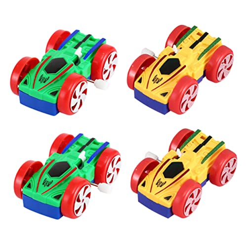 Gogogmee 4 Stück Teiliges Aufziehspielzeug Auto Doppelseitiges Wind Up für Jungen und Mädchen Bunte für Kleinkinder Fördert Physikalisches Lernen Langlebig und Zufällige Zufällige Farbe von Gogogmee