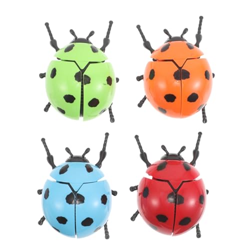 Gogogmee 4 Stück Teiliges Aufziehspielzeug Marienkäfer Realistische Mechanische Insekten Wind up Laufspielzeug für Kreatives Party Favor und Lernspielzeug für Mädchen von Gogogmee
