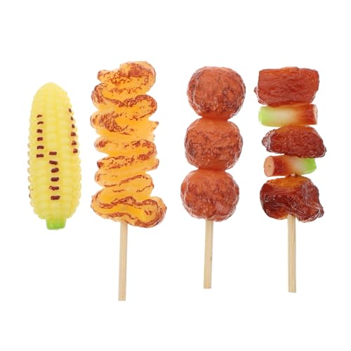 Gogogmee 4 Stück Teiliges BBQ Spielset aus Sicherem Realistische Grillspieße Fördert Fantasie und Kreativität für Kindergeburtstag und Rollenspiele von Gogogmee
