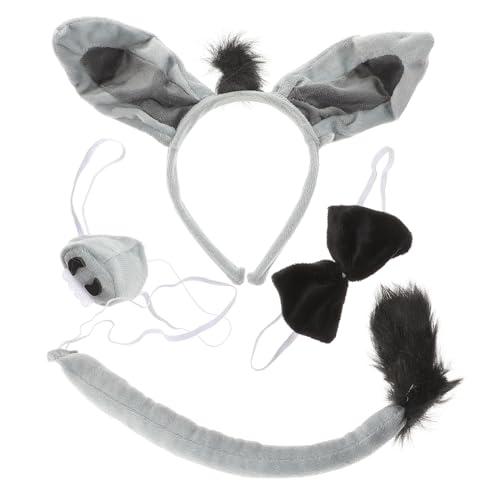 Gogogmee 4 Stück Teiliges Esel Kostüm mit Stirnband Nasenmaske Fliege und Hautfreundlich und Bequem für Halloween und Tierkostüm Partys Gogogmee 4 Stück Teiliges Esel Kostüm mit Stirnband Nasenmaske Fliege und Hautfreundlich und Bequem für Halloween und Tierkostüm Partys von Gogogmee