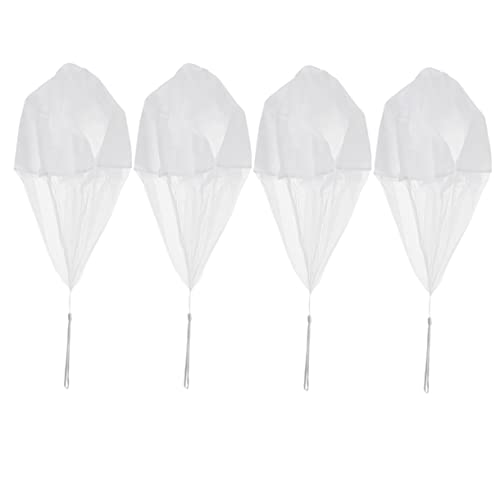 Gogogmee 4 Stücke Fallschirmspielzeug für Kinder Wurfspielzeug für Draußen Hand Wurf Fallschirme mit Schnurdesign Outdoor Flugspielzeug Fördert Kreativität und Geschicklichkeit von Gogogmee