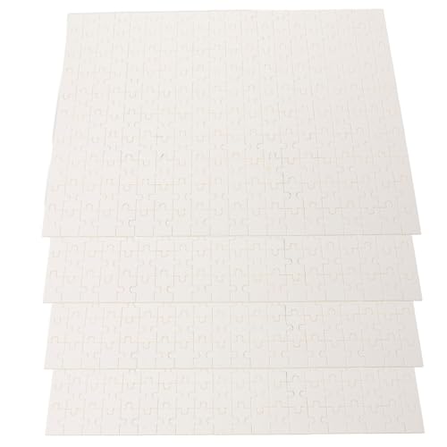 Gogogmee 4 Stück Teiliges Holz Blanko Sublimationspuzzle Teile DIY Wärmeübertragung Kreatives Bastelset für Individuelle Gestaltung und Bildungszwecke von Gogogmee