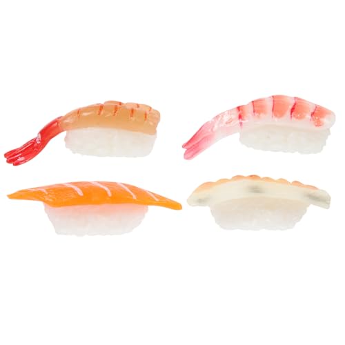 Gogogmee 4 Stück Teiliges Künstliches Sushi Realistische Langlebige Deko Requisiten für Fotografie Küchen und Ladendekoration Geeignet für Kindergarten Zuhause Supermarkt Hotel von Gogogmee