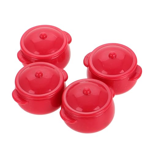 Gogogmee 4 Stück Teiliges Mini Puppenhaus Küchen Set Rote Kunststoff Suppentöpfe Realistische Miniaturküche für Vielseitiges Spielküchen Zubehör Fördert Kreatives Rollenspiel und Fantasie Gogogmee 4 Stück Teiliges Mini Puppenhaus Küchen Set Rote Kunststoff Suppentöpfe Realistische Miniaturküche für Vielseitiges Spielküchen Zubehör Fördert Kreatives Rollenspiel und Fantasie von Gogogmee