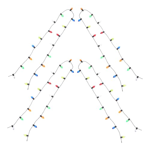 Gogogmee 4 Stück Teiliges Mini-lichterkette Transparenten Perlen Kleine Beleuchtung für Puppenhaus und Weihnachtsbaum Kompakt Tragbar Einfache Installation für Festliche Diy-dekorationen von Gogogmee