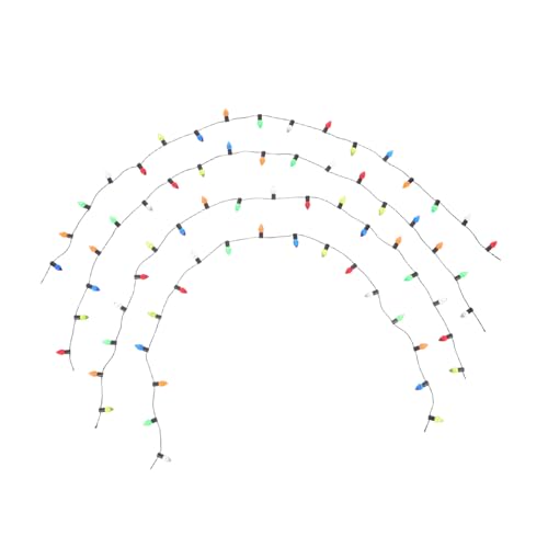 Gogogmee 4 Stück Teiliges Mini-perlen-lichterketten Puppenhaus Weihnachtsbaum Transparente Bunte Kugeln Vielseitige Weihnachtsbaumgirlande Zauberhafte Garten Festdekoration ca Lang von Gogogmee