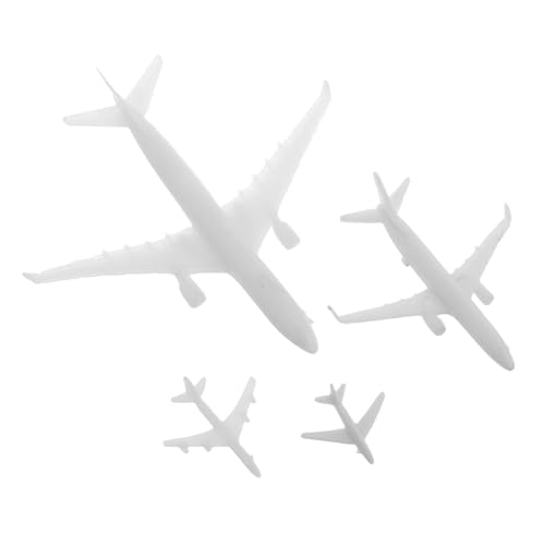 Gogogmee 4 Stück Teiliges Miniatur Flugzeugmodell Kunststoff Flugzeugdekor für Mikro Landschaften Detaillierte Kleine Modellfiguren für Stadtplanung Ausstellung und Sammler von Gogogmee