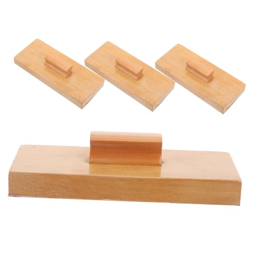 Gogogmee 4 Stück Teiliges Musikinstrumenten Holz Sandpapier Klötze mit Ergonomischem Griff Handliche Schlaginstrumente für Rhythmustraining der Feinmotorik für Zuhause Kindergarten und von Gogogmee