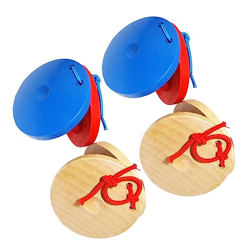 Gogogmee 4 Stück Teiliges Percussion Instrumente Kastagnetten Bunte Farben Lernspielzeug für Musik und Kreativität für Kinderaktivitäten und Spiele von Gogogmee