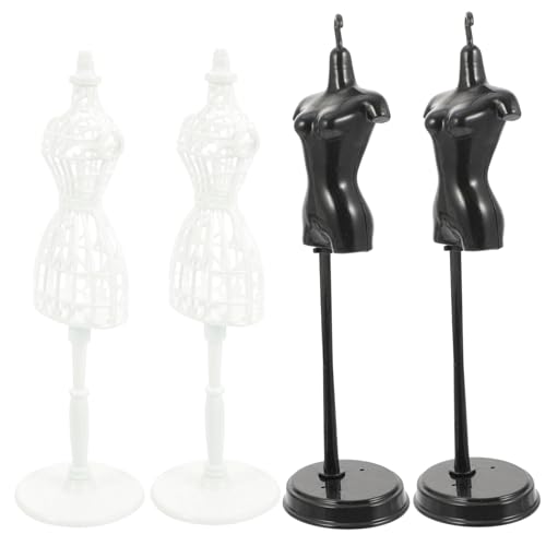 Gogogmee 4 Stück Teiliges Puppen kleiderständer Miniatur Dressform Display Sichere Glatte Oberfläche für Puppenzubehör Puppenkleidung und Dekoration von Gogogmee