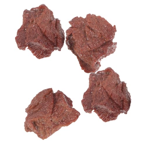Gogogmee 4 Stück Teiliges Realistisches Kunstfleisch Modell Simulation Rindfleisch Steak Dekorationsspielzeug für Restaurant Hotel und Schule Hochwertige Nachbildung für Kreative von Gogogmee