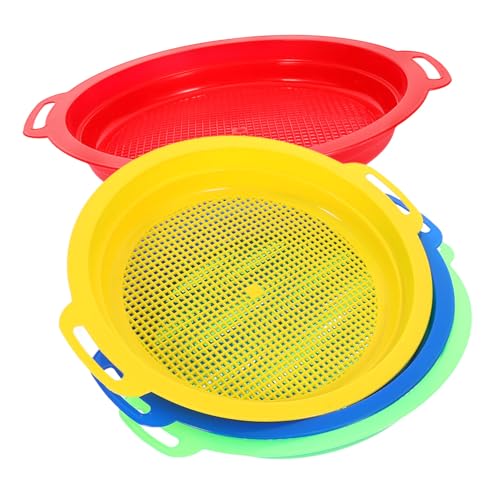 Gogogmee 4 Stück Teiliges Sandspielzeug Kunststoff Sieb mit Feinem Netz für Strandspielzeug Sommer Sandfilter Werkzeug Leicht zum Greifen Zufällige Farbe Gogogmee 4 Stück Teiliges Sandspielzeug Kunststoff Sieb mit Feinem Netz für Strandspielzeug Sommer Sandfilter Werkzeug Leicht zum Greifen Zufällige Farbe von Gogogmee