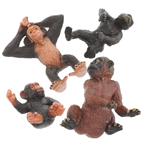 Gogogmee 4 Stück Teiliges Set Schimpansen Modell Figuren Tierische Deko für Simulation von Wildtieren für Spiel Tischdeko Gogogmee 4 Stück Teiliges Set Schimpansen Modell Figuren Tierische Deko für Simulation von Wildtieren für Spiel Tischdeko von Gogogmee