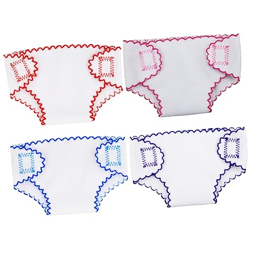 Gogogmee 4 Stück Teiliges Wiederverwendbare Puppenwindeln aus Weiche Unterhosen in Rot und Blau Puppenzubehör für Puppen zum Anziehen Pädagogisches Gogogmee 4 Stück Teiliges Wiederverwendbare Puppenwindeln aus Weiche Unterhosen in Rot und Blau Puppenzubehör für Puppen zum Anziehen Pädagogisches von Gogogmee