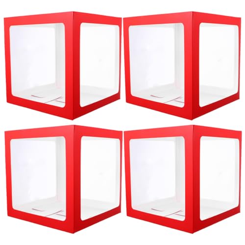 Gogogmee 4 Stück Transparente Luftballon-boxen aus Quadratische Geschenkboxen für Hochzeit Geburtstag Babyparty-deko Leichte Partydekoration mit Fotorequisiten Gogogmee 4 Stück Transparente Luftballon-boxen aus Quadratische Geschenkboxen für Hochzeit Geburtstag Babyparty-deko Leichte Partydekoration mit Fotorequisiten von Gogogmee
