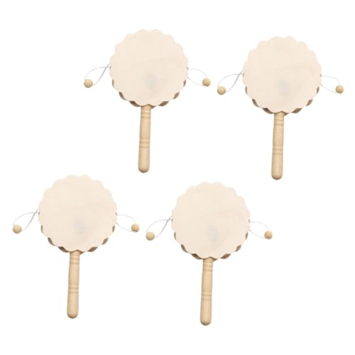Gogogmee 4 Stück Unfertige Holz Rasseltrommel Blanke DIY Handtrommeln zum Bemalen Holzspielzeug Kreative Bastelsets zum Gestalten und Musizieren Gogogmee 4 Stück Unfertige Holz Rasseltrommel Blanke DIY Handtrommeln zum Bemalen Holzspielzeug Kreative Bastelsets zum Gestalten und Musizieren von Gogogmee