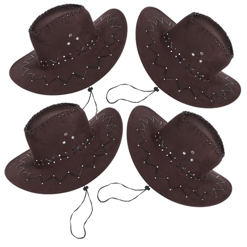 Gogogmee 4 Stück Western Cowgirl Hut Verstellbar Leicht und Langlebig Party und Karnevalsaccessoire für Mädchen und Jungen Wiederverwendbar Komfortabel Gogogmee 4 Stück Western Cowgirl Hut Verstellbar Leicht und Langlebig Party und Karnevalsaccessoire für Mädchen und Jungen Wiederverwendbar Komfortabel von Gogogmee