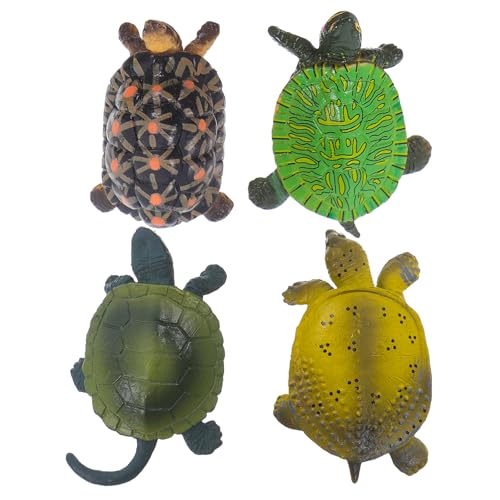 Gogogmee 4-teiliges Schildkröten-Modell-Spielzeug: Tierfiguren, Kuchendekorationen, Lernspielzeug für Kinder, Partygeschenke, Mikro-Landschaftsornamente von Gogogmee