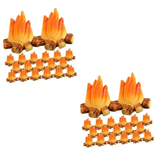 Gogogmee 40 STK Feuerschmuck Lagerfeuer-Modell Für Die Landschaftsgestaltung Tu So, Als Würdest Lagerfeuer Spielen Lagerfeuer Figur Künstliches Landschaftsfeuer Campingzubehör Mini Harz von Gogogmee