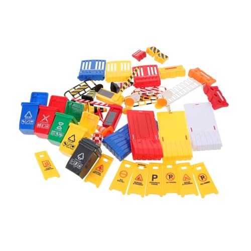 Gogogmee 40 Stück Frühe Bildungsprostikspielzeug Zur Müllklassifizierung Mülleimer Zebrastreifen-Signal Spielzeugkollektion Der Straßensperre - Abs Gogogmee 40 Stück Frühe Bildungsprostikspielzeug Zur Müllklassifizierung Mülleimer Zebrastreifen-Signal Spielzeugkollektion Der Straßensperre - Abs von Gogogmee