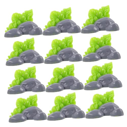 Gogogmee 40 Stück Miniatur Landschaftssteine aus Harz mit Miniatur Zaun Wetterfest und Farbbeständig für DIY Garten Terrarien Bonsai und Puppenhaus Dekoration von Gogogmee