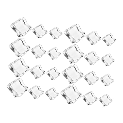 Gogogmee 40 Stück Teiliges Acryl Eiswürfel Dekor Realistische Unregelmäßige Künstliche Eiswürfel für Bar und Heimdekoration Food Photography Props und Kreative Displaygestaltung von Gogogmee
