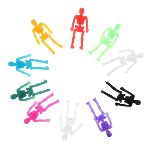 Gogogmee 40 Stück Teiliges Halloween Sticky Skelett aus TPR Kleine Elastische Mini-Skelett Figuren zum Ankleben Streiche Partygeschenke Dekorative für Gruselige Halloween- von Gogogmee